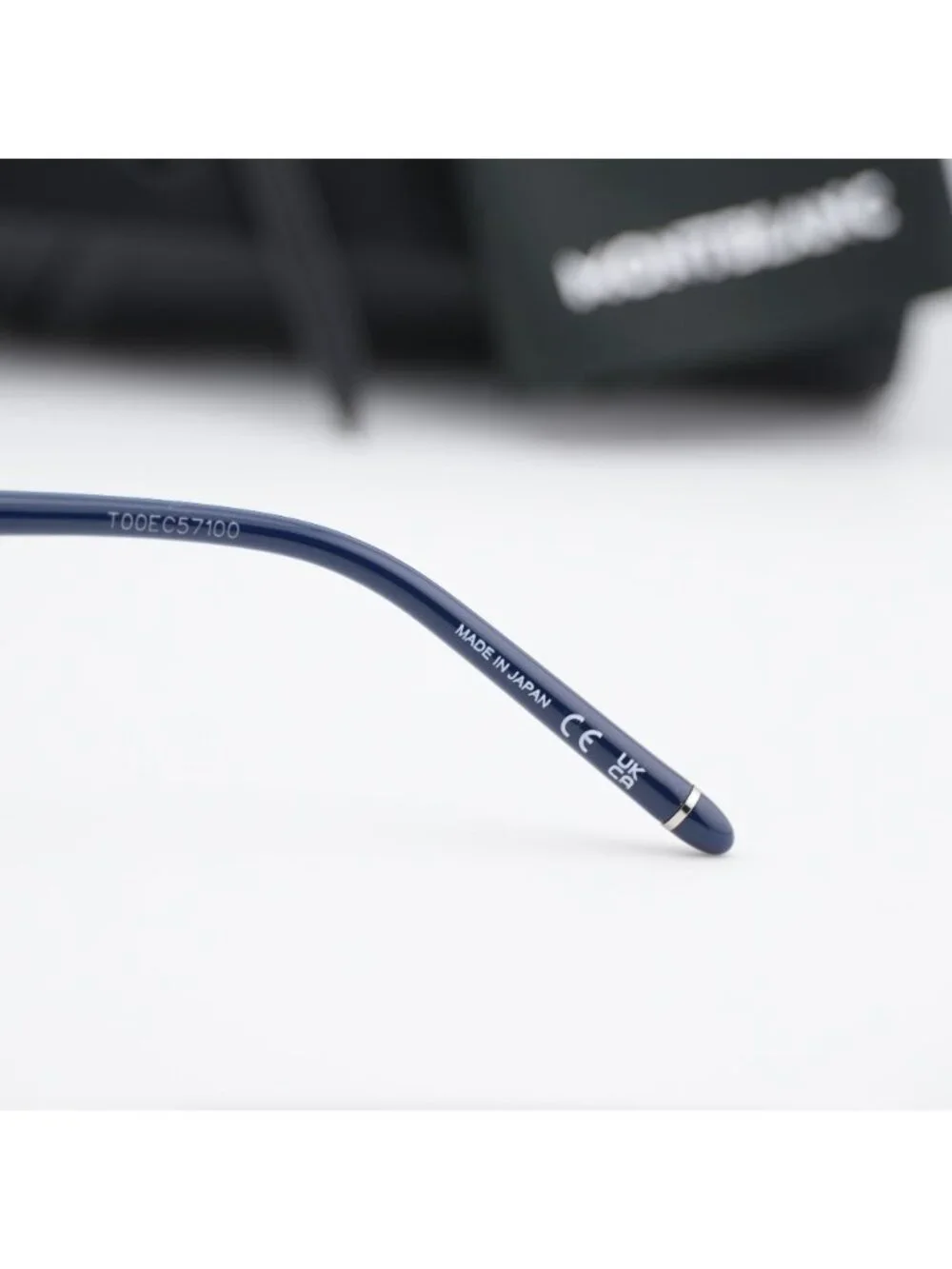 Montblanc MB0243O 002 Browline Eyeglasses 52mm – Blue / Silver